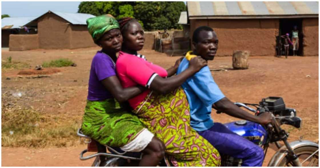 Pregnant women in Mafi Dove are transported outside the village to deliver their babies