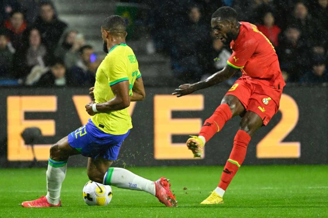 Spanish-born forward Inaki Williams (R) made his Ghana debut in the second half of a 3-0 loss against Brazil Spanish-born forward Inaki Williams (R) made his Ghana debut in the second half of a 3-0 loss against Brazil