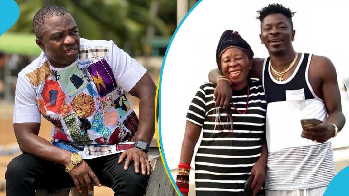 Sammy Flex, Shatta Wale, Shatta Wale's manager, Shatta Wale's mother's new house, Shatta Wale and mother, Dancehall musician Sammy Flex, Shatta Wale, Shatta Wale's manager, Shatta Wale's mother's new house, Shatta Wale and mother, Dancehall musician