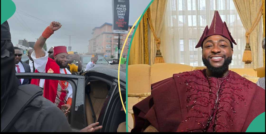 Davido driving to his wedding venue Davido driving to his wedding venue