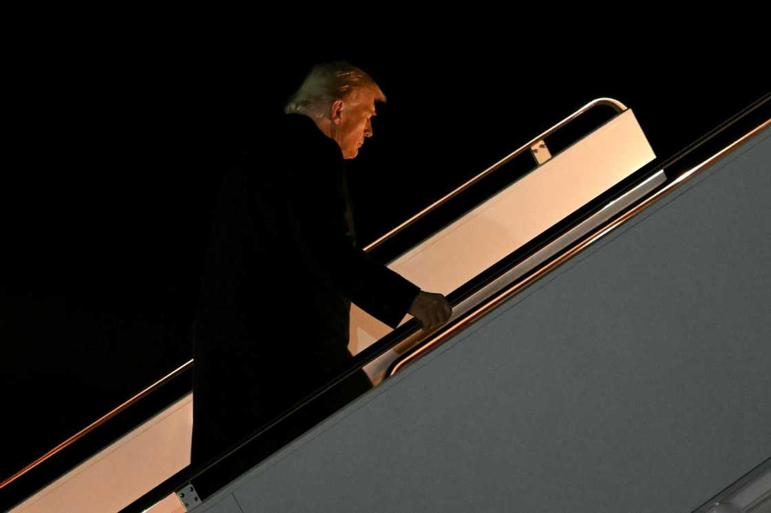 US President Donald Trump departs for a trip to Asia