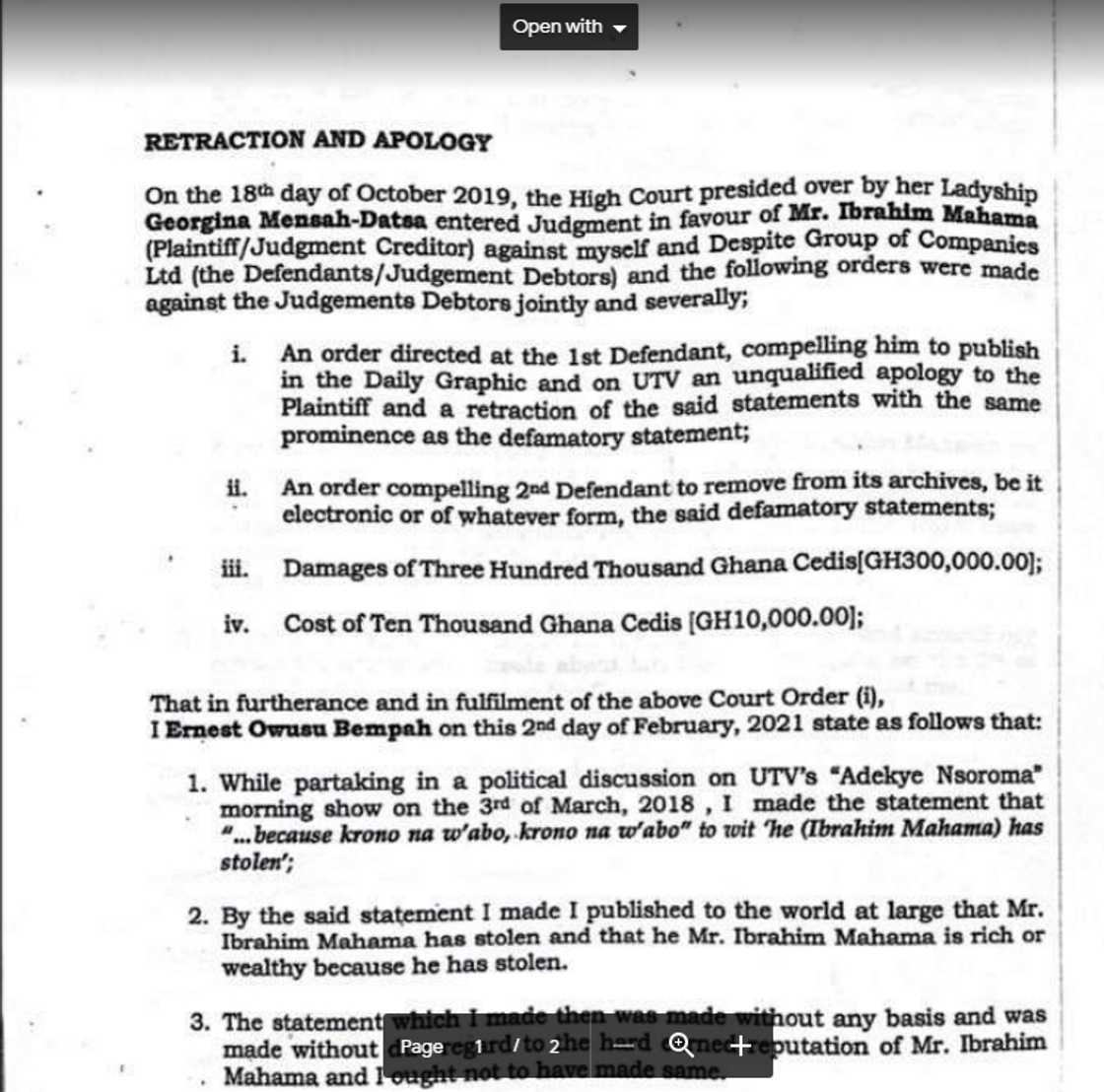 You are not a thief - Owusu Bempah begs Ibrahim Mahama to avoid losing glamorous 3-bedroom apartment You are not a thief - Owusu Bempah begs Ibrahim Mahama to avoid losing glamorous 3-bedroom apartment