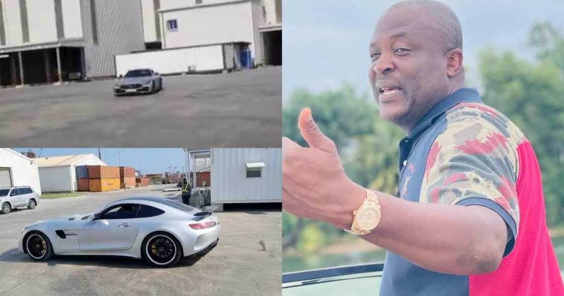 Ibrahim Mahama drifts in Benz