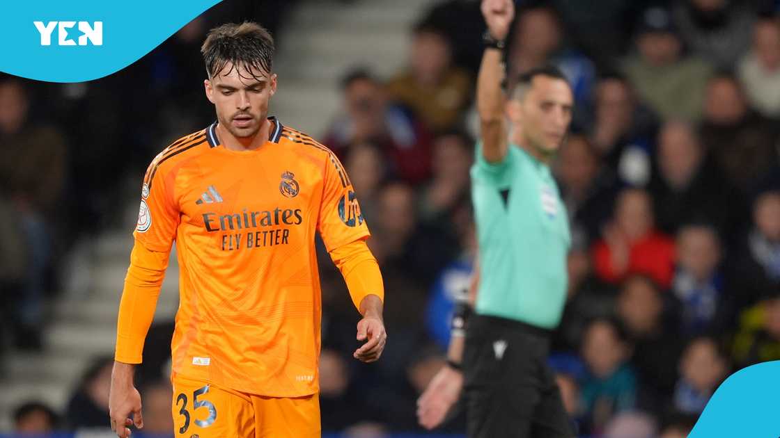 Real Sociedad, fans, hurl, offensive chants, Raul Asencio, Copa del Rey, semi-final, first-leg, game, Wednesday, February 26, 2025. Real Sociedad, fans, hurl, offensive chants, Raul Asencio, Copa del Rey, semi-final, first-leg, game, Wednesday, February 26, 2025.