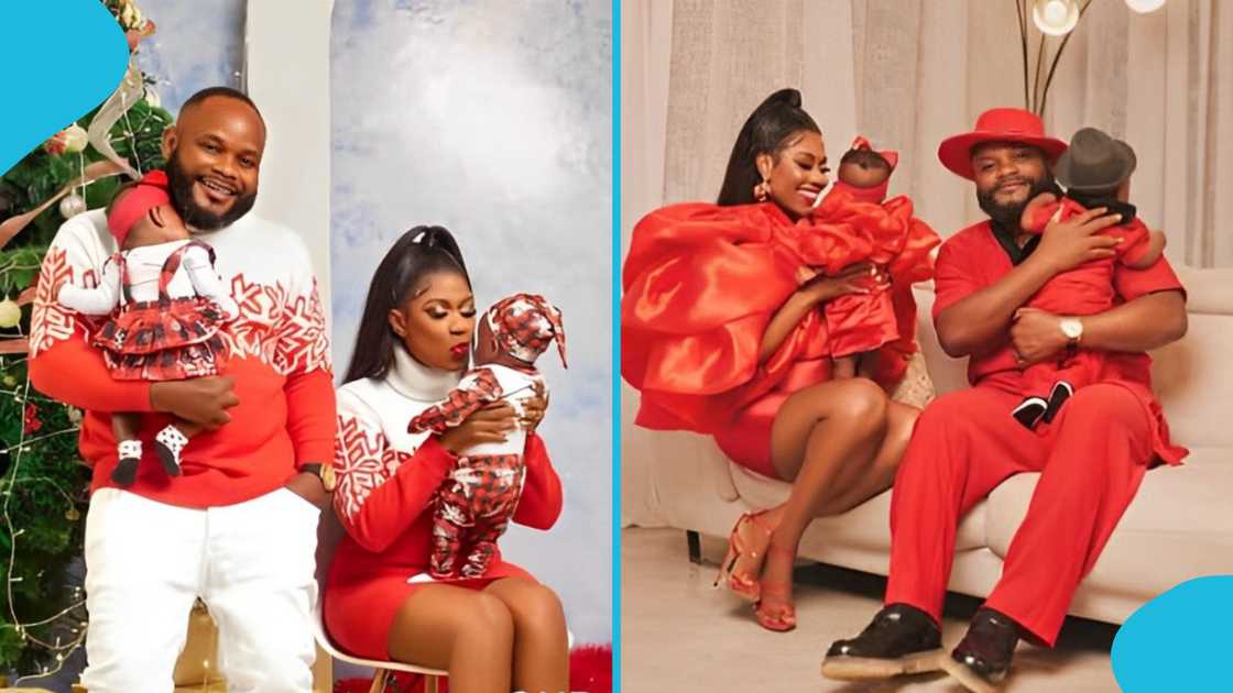 Selly Galley with her husband and their twins Selly Galley with her husband and their twins