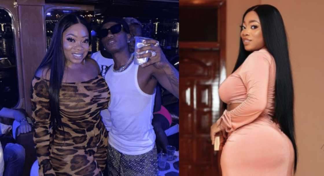 Video of Grammy winner Wizkid tickling Moesha Boduong draws reaction Video of Grammy winner Wizkid tickling Moesha Boduong draws reaction