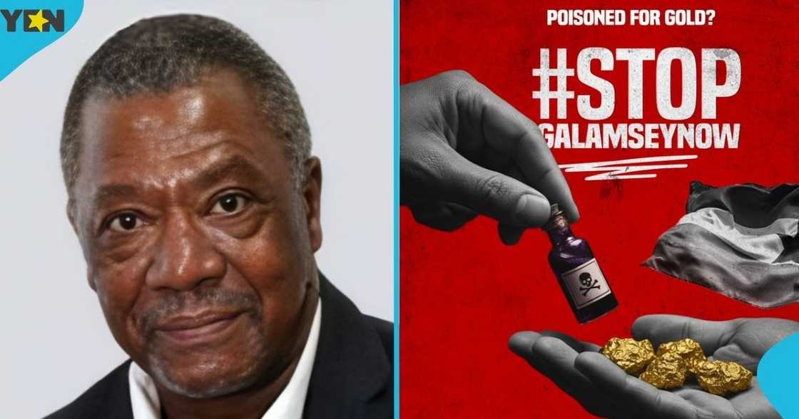 Cadman Atta Mills, Late President John Evans Atta Mills' brother, anti-galamsey, demonstration, illegal mining, Jubilee House. Cadman Atta Mills, Late President John Evans Atta Mills' brother, anti-galamsey, demonstration, illegal mining, Jubilee House.