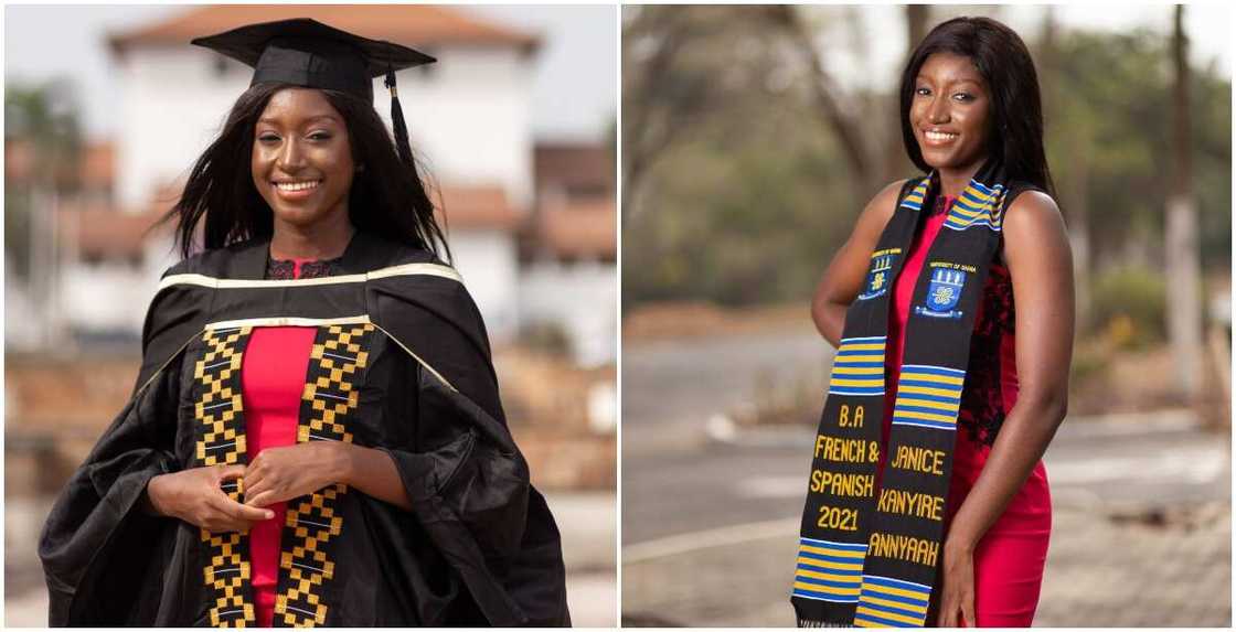 Ghanaian lady Janice Kanyire Annyaah who attended 3 universities