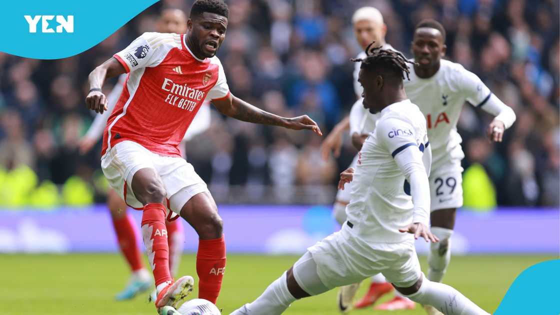Thomas Partey's important tackle turned defence into attack as Arsenal scored their second goal against Tottenham. Thomas Partey's important tackle turned defence into attack as Arsenal scored their second goal against Tottenham.