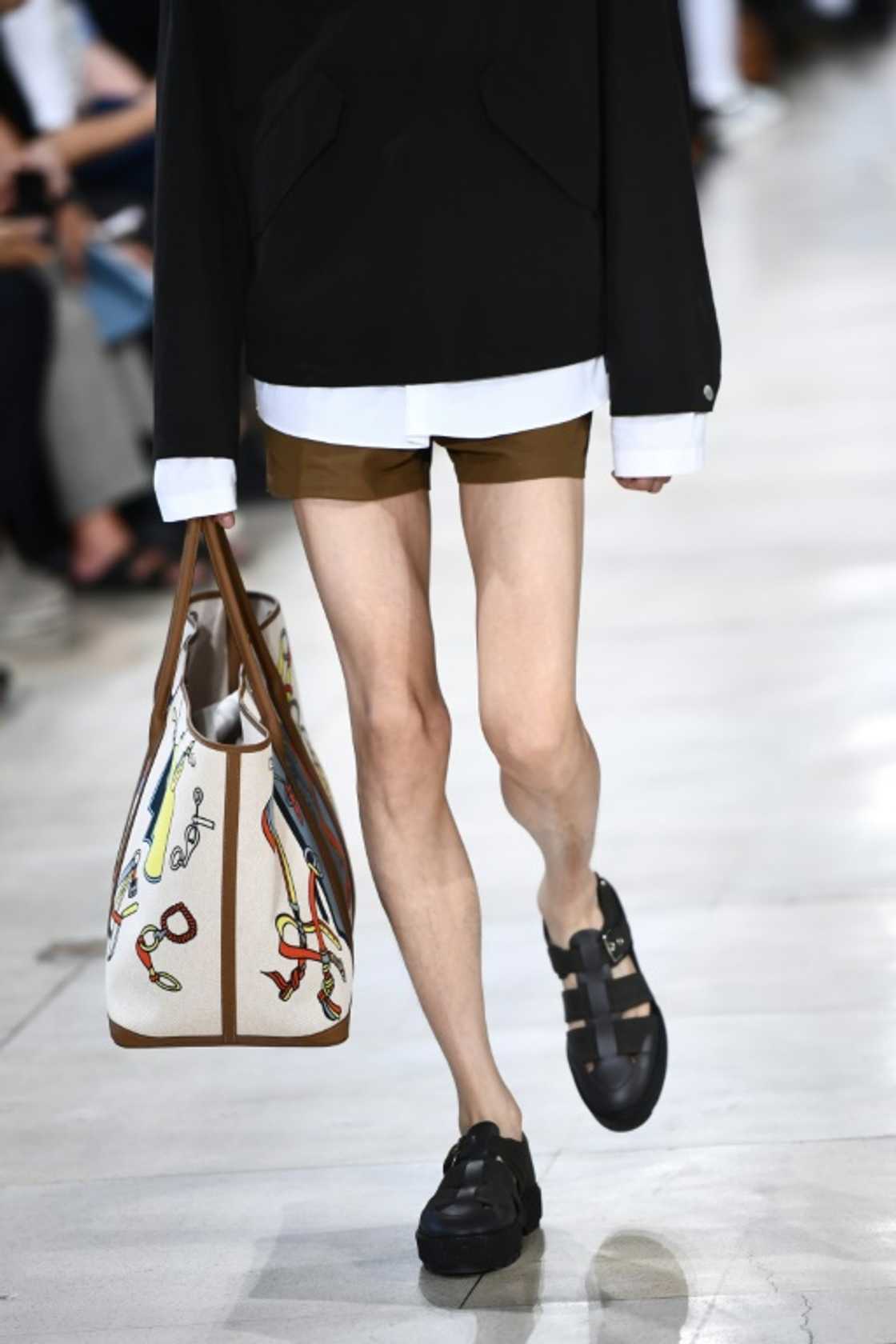Short shorts were a key look at Hermes Short shorts were a key look at Hermes