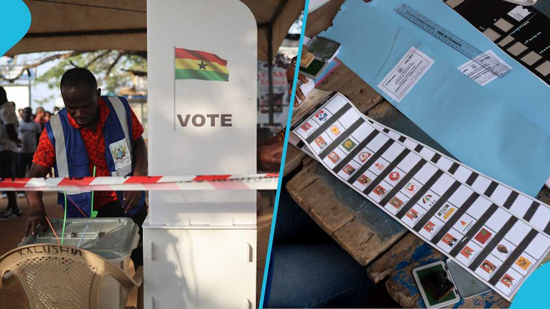 2024 Ghana election, NPP parliamentary candidate, Weija-Gbawe Constituency, Jerry Armed Shaib, Gbawe Presby polling station 2024 Ghana election, NPP parliamentary candidate, Weija-Gbawe Constituency, Jerry Armed Shaib, Gbawe Presby polling station