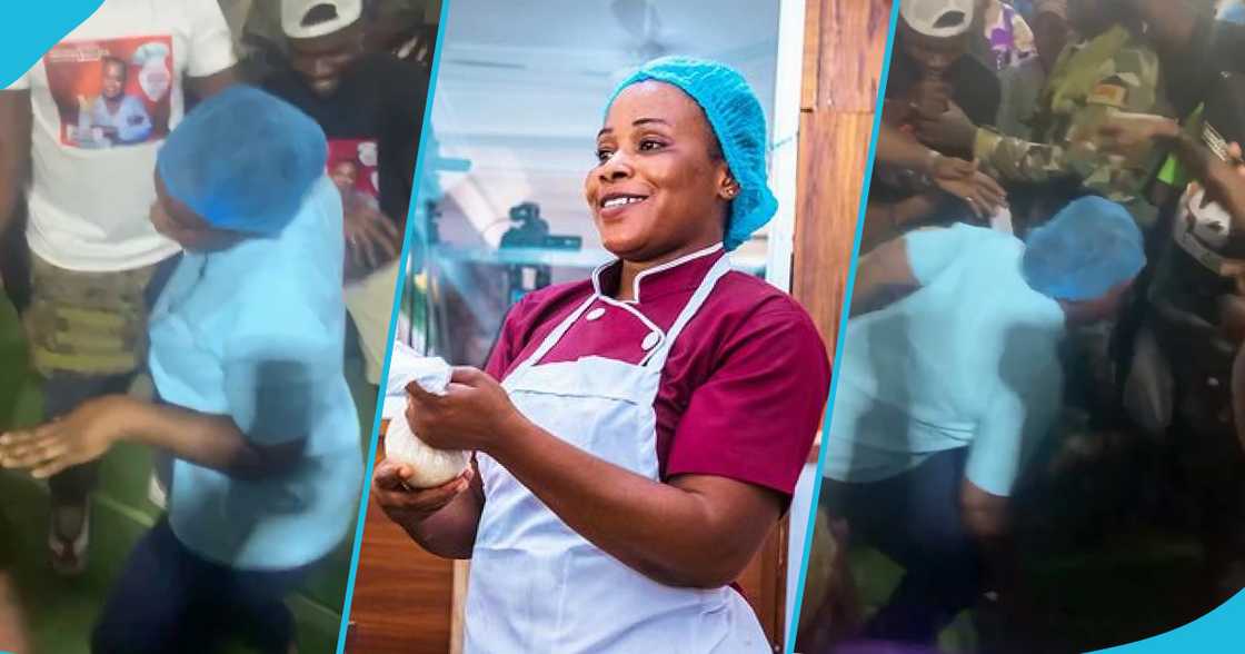 Chef Failatu dancing hard at the cook-a-thon Chef Failatu dancing hard at the cook-a-thon