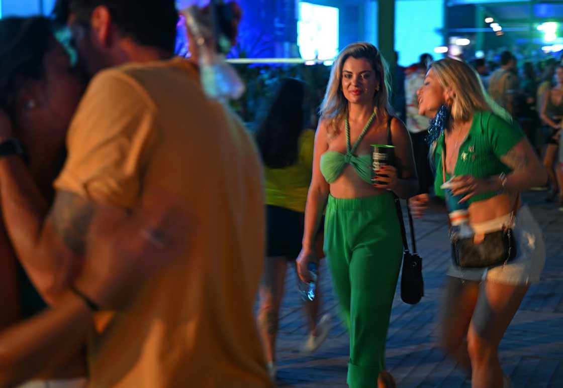 Fans of Brazil are seen after watching the live broadcast of the Qatar 2022 World Cup Group G football match between Brazil and Switzerland at a music and football broadcast festival Rio de Janeiro, Brazil, on November 28, 2022