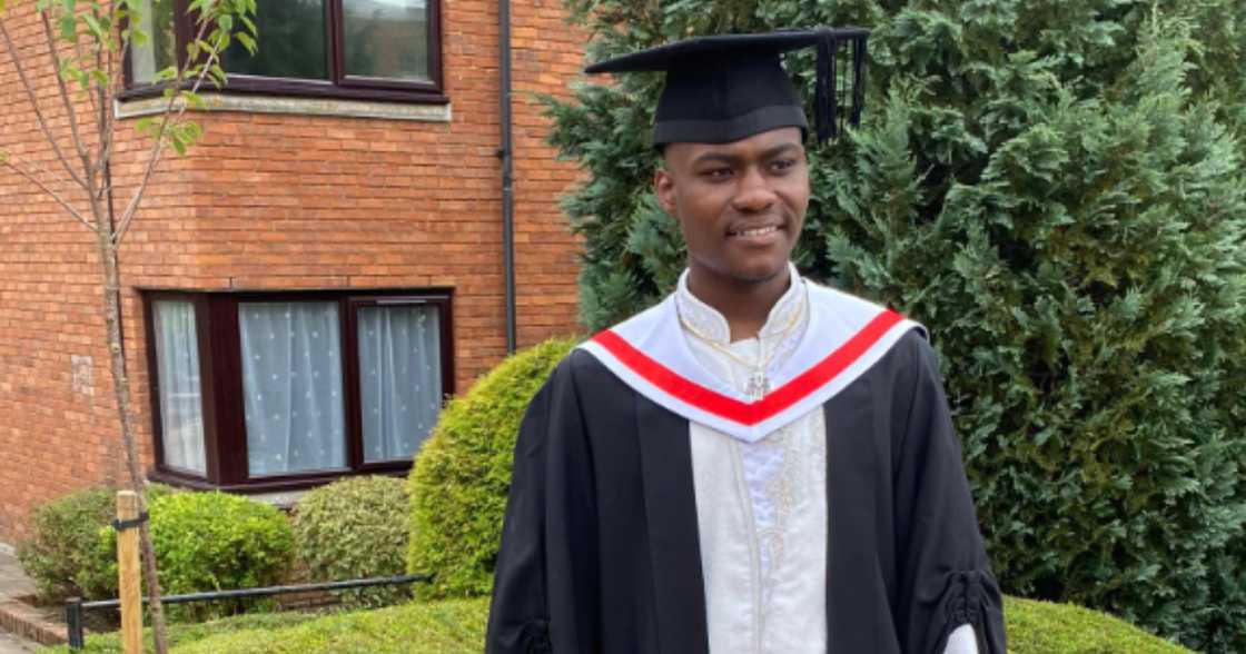 Joshua Alabi Jnr graduates with law degree.