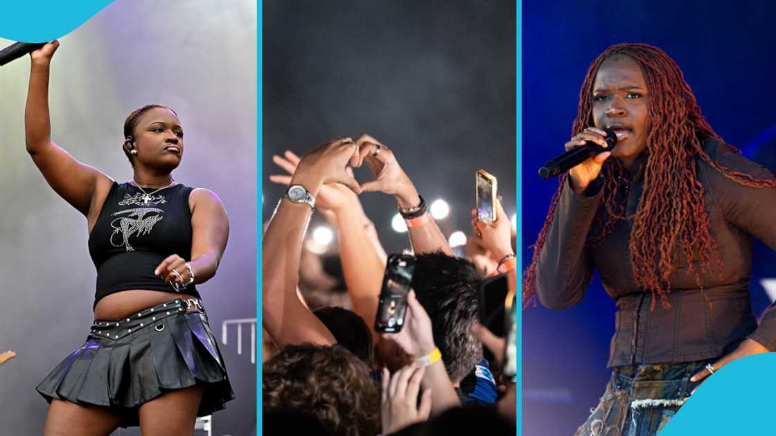 Amaarae performing at concert in Denmark, Ghanaian musician, conerts, Rskilde Festival Amaarae performing at concert in Denmark, Ghanaian musician, conerts, Rskilde Festival