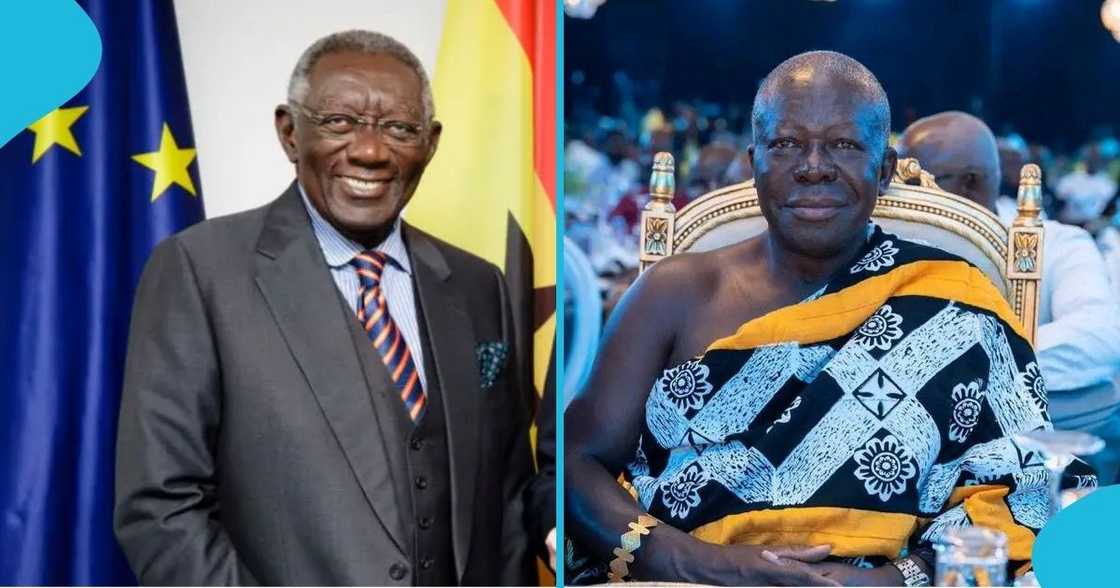 Otumfuo in London: Asantehene wines and dines with Former President Kufuor, Papa Owusu Ankomah