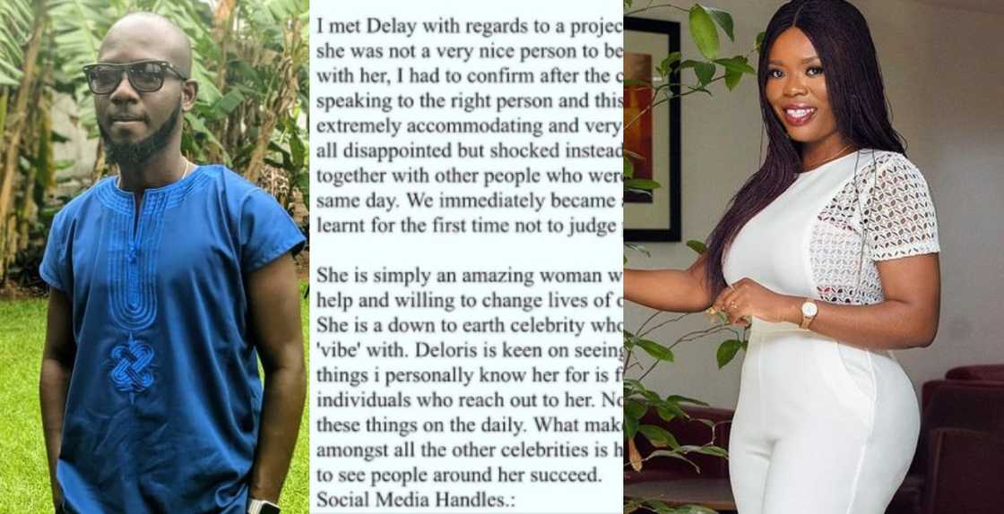 Top Ghanaian Presenter Delay shares her Manager's post where he wrote about the kind of Person she is