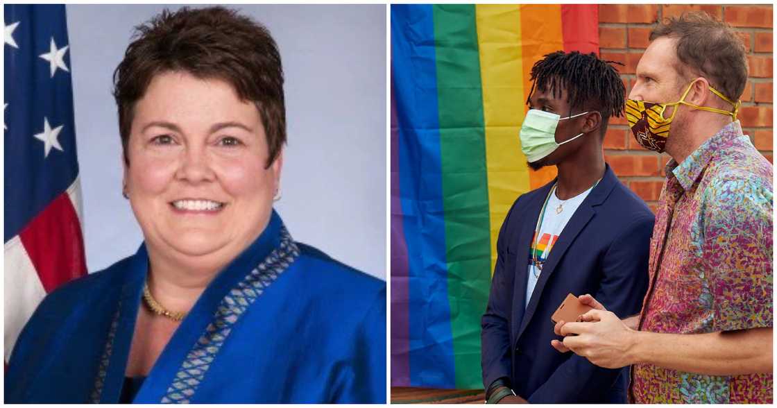 The US Ambassador to Ghana Virginia Palmer says she yearns for the safety of gay children in Ghana The US Ambassador to Ghana Virginia Palmer says she yearns for the safety of gay children in Ghana