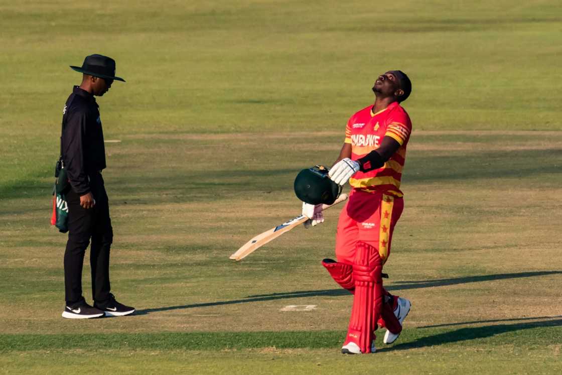 Innocent Kaia (R) scored his first ODI century with his 110 helping Zimbabwe to victory over Bangladesh in Harare Innocent Kaia (R) scored his first ODI century with his 110 helping Zimbabwe to victory over Bangladesh in Harare