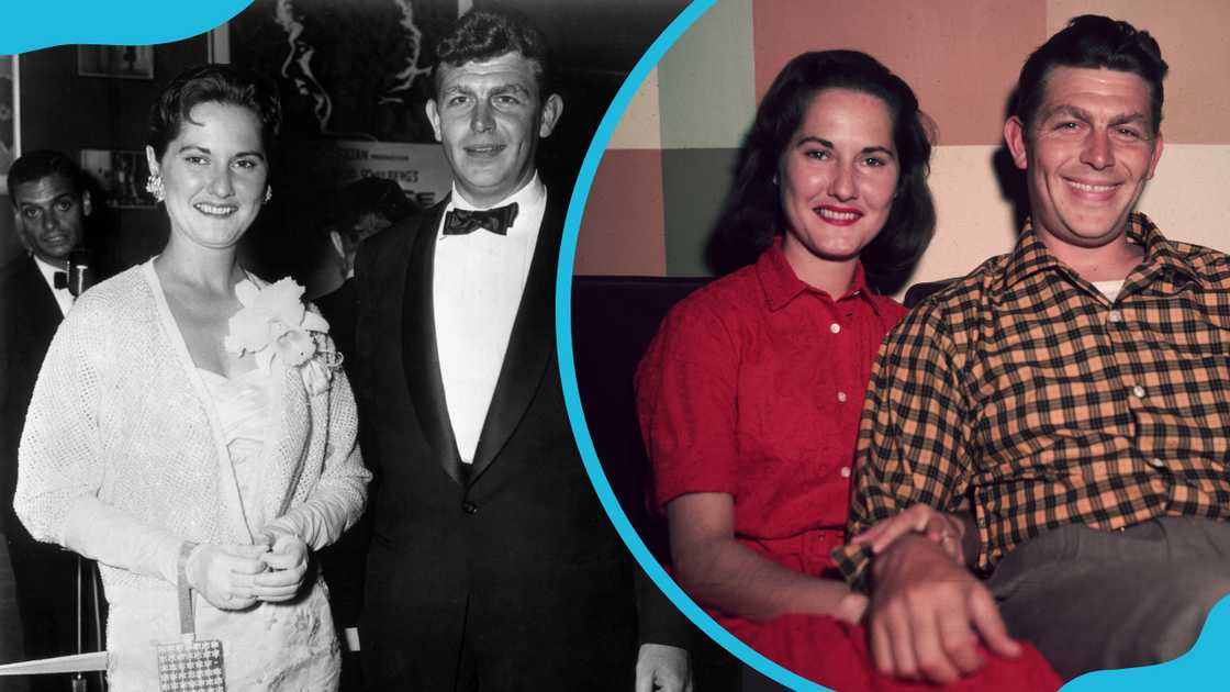 Barbara Bray Edwards and her husband attend a film premiere and the couple sitting on a sofa