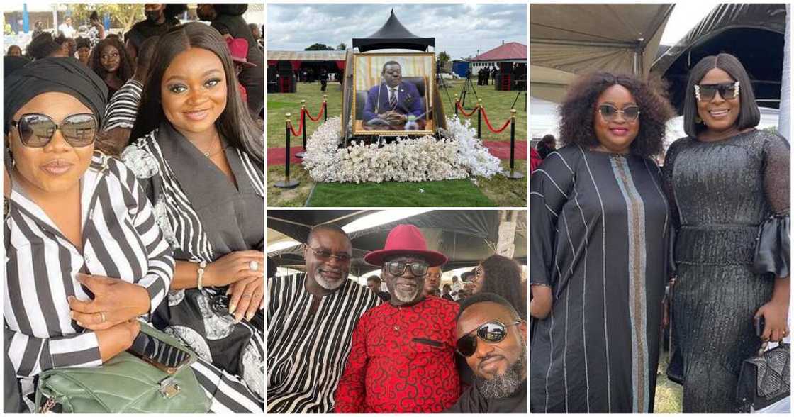 Jackie Appiah, Gloria Sarfo, Fred Amugi, others at Ekow Blankson's funeral Jackie Appiah, Gloria Sarfo, Fred Amugi, others at Ekow Blankson's funeral