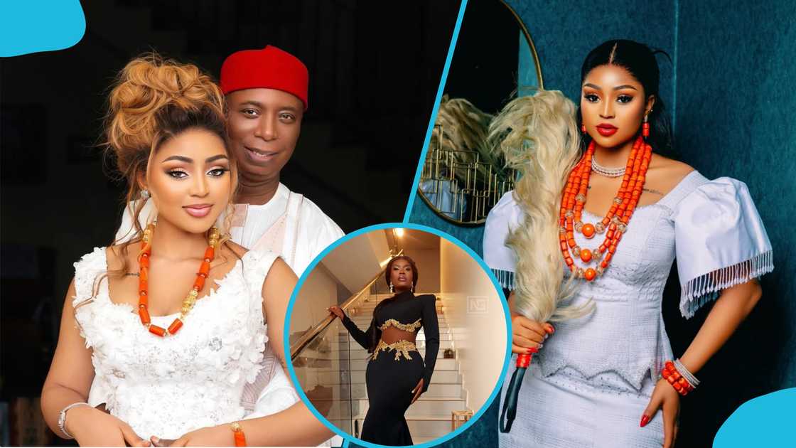 Regina Daniels, Ned Nwoko and Deloris Frimpong Manso, Delay Show, Regina Daniels and Ned Nwoko's Wedding, Ned Nwoko's exposes Regina Daniels. Regina Daniels, Ned Nwoko and Deloris Frimpong Manso, Delay Show, Regina Daniels and Ned Nwoko's Wedding, Ned Nwoko's exposes Regina Daniels.