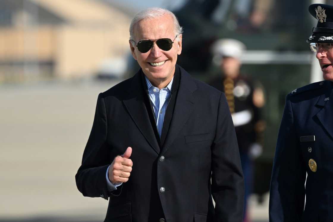 US President Joe Biden arrives to board Air Force One for a trip to the American West US President Joe Biden arrives to board Air Force One for a trip to the American West