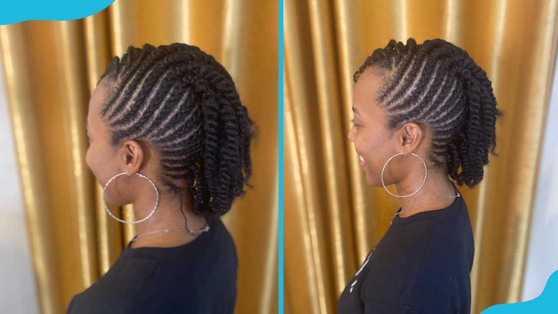 Feed-in cornrow twists