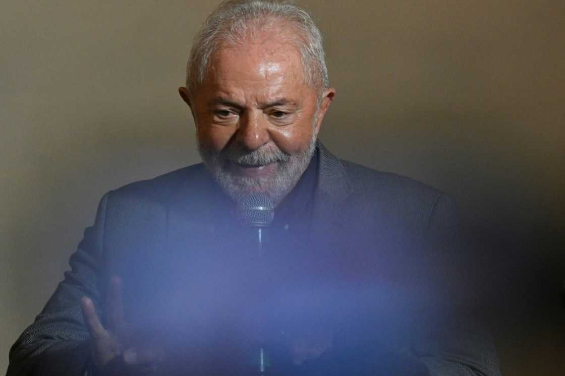 Luiz Inacio Lula da Silva speaks during a meeting with evangelical church representatives in Sao Paulo, Brazil, on October 19, 2022 Luiz Inacio Lula da Silva speaks during a meeting with evangelical church representatives in Sao Paulo, Brazil, on October 19, 2022