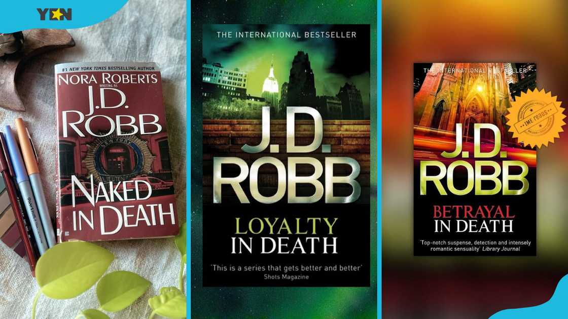 Naked In Death (1995) (L), Loyalty In Death (1999) (M), and Betrayal In Death (2001) (M) Naked In Death (1995) (L), Loyalty In Death (1999) (M), and Betrayal In Death (2001) (M)