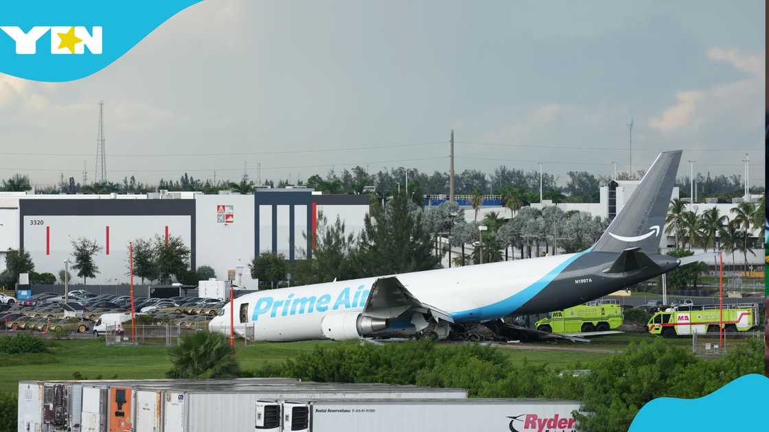 Amazon, Cargo Plane, Plane Crashes, Miami International Airport, Plane Crash, runway Amazon, Cargo Plane, Plane Crashes, Miami International Airport, Plane Crash, runway
