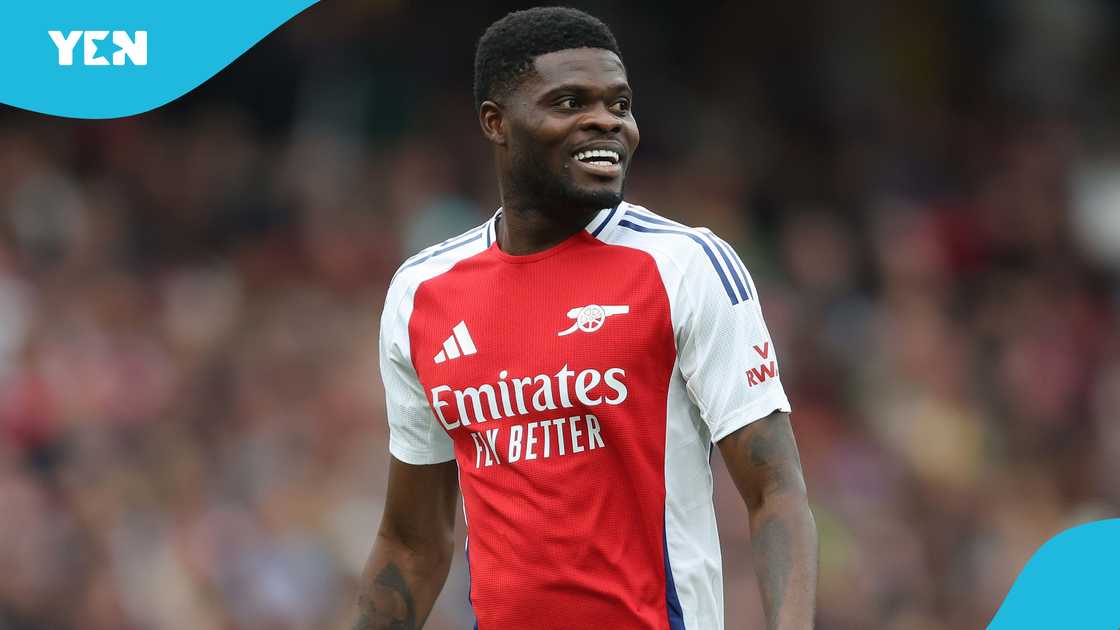 Thomas Partey of Arsenal during the Premier League match between Arsenal FC and AFC Bournemouth at Emirates Stadium on May 3, 2025 in London, England ahead of PSG vs Arsenal UCL clash Thomas Partey of Arsenal during the Premier League match between Arsenal FC and AFC Bournemouth at Emirates Stadium on May 3, 2025 in London, England ahead of PSG vs Arsenal UCL clash