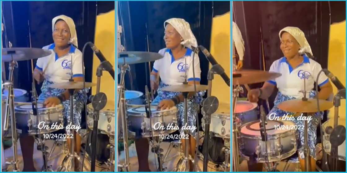 Video Of Elderly Ghanaian Woman Playing A Set Of Drums In Church Causes Stir Online Video Of Elderly Ghanaian Woman Playing A Set Of Drums In Church Causes Stir Online