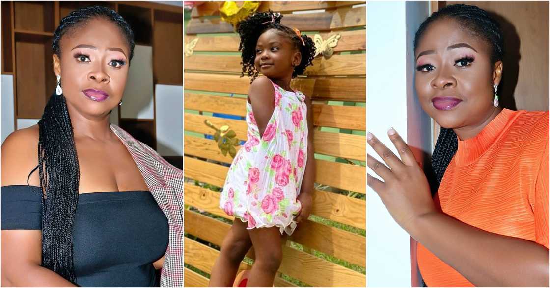 Kumawood actress Portia Asare Boateng and her daughter's photos