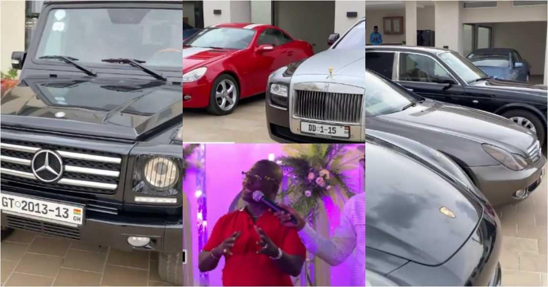 Double D: First video of Ghanaian millionaire's garage with luxurious cars pops up