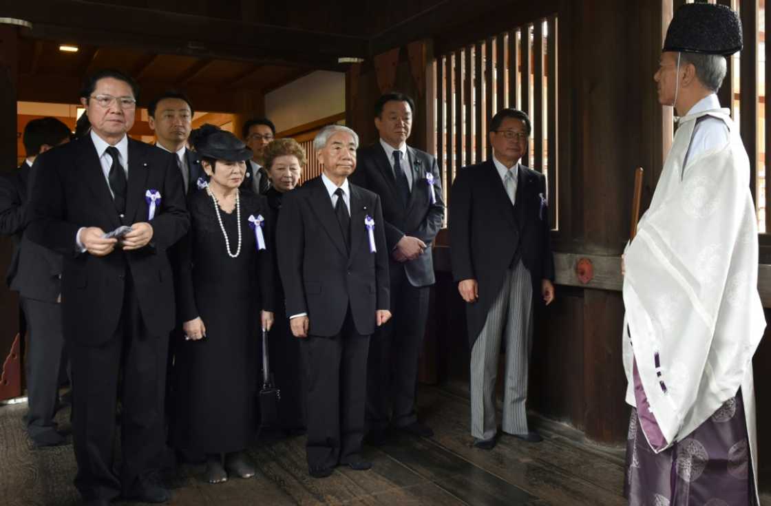 Visits by Japanese officials to the Yasukuni shrine that honours war dead -- including convicted war criminals -- regularly prompt anger from Beijing Visits by Japanese officials to the Yasukuni shrine that honours war dead -- including convicted war criminals -- regularly prompt anger from Beijing