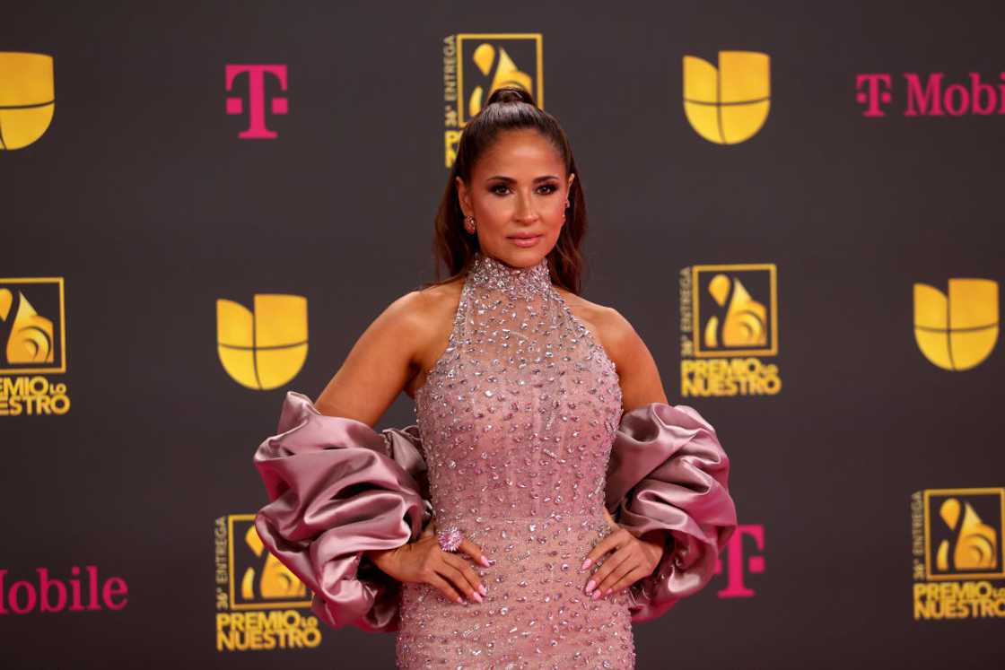 Meteorologist Jackie Guerrido attends Univision's 36th Premio Lo Nuestro in Miami, Florida. Meteorologist Jackie Guerrido attends Univision's 36th Premio Lo Nuestro in Miami, Florida.