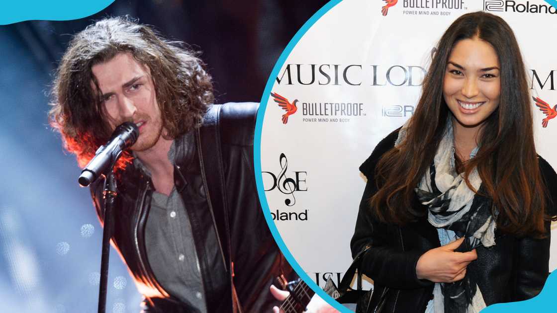 Hozier attends the 66th Sanremo Music Festival (L). Hana attends the Music Lodge Hosts MTV Interview Studio in Utah (R). Hozier attends the 66th Sanremo Music Festival (L). Hana attends the Music Lodge Hosts MTV Interview Studio in Utah (R).