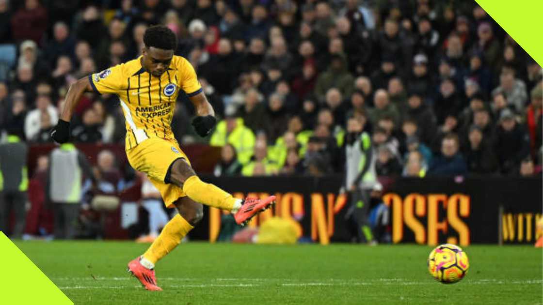 Tariq Lamptey scores for Brighton against Aston Villa.