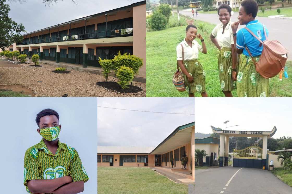 Abuakwa State College students and infrastructure