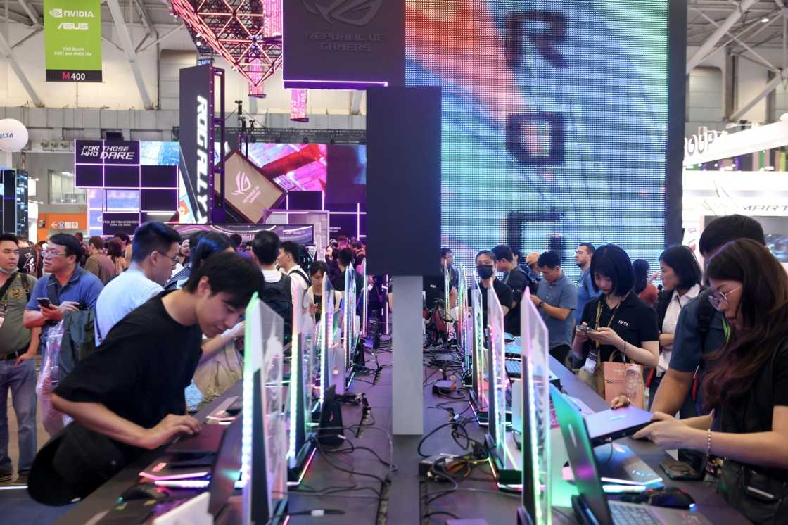 People attend Computex 2024 in Taipei on June 4, 2024 People attend Computex 2024 in Taipei on June 4, 2024