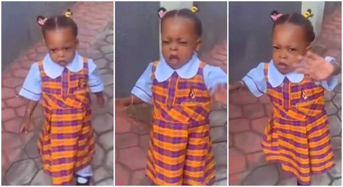 Nigerian girl goes to school for the first time, refuses to be recorded in video. Nigerian girl goes to school for the first time, refuses to be recorded in video.