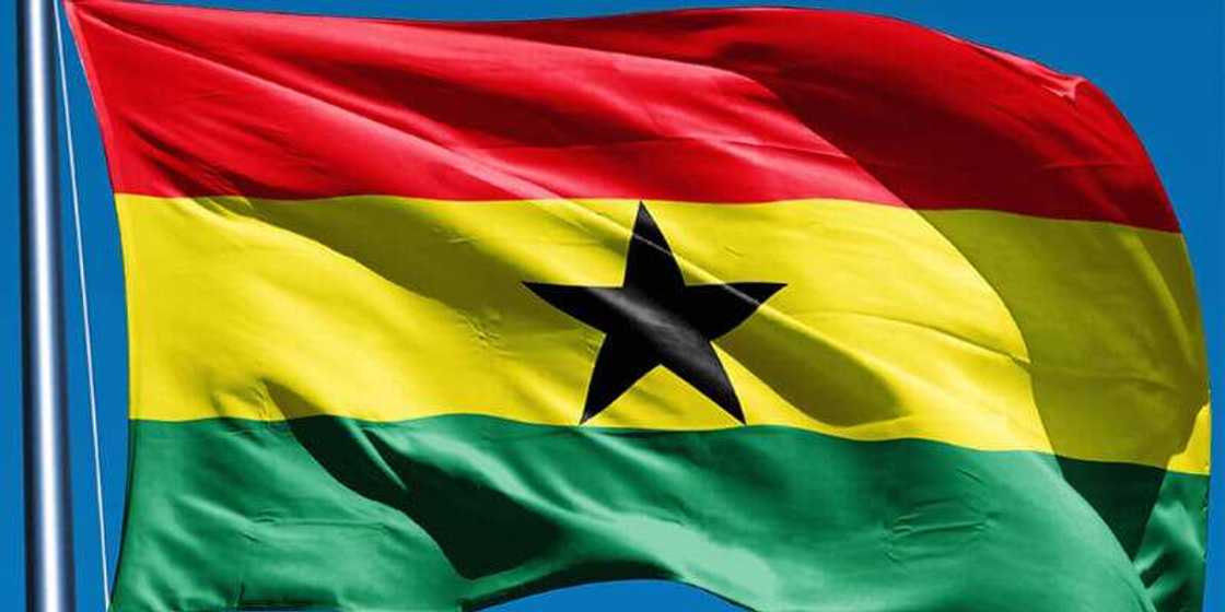 Who designed the Ghana flag and what does it stand for?