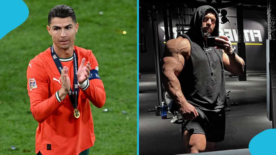 Hichman Bukhari, Cristiano Ronaldo, Ronaldo's bodyguard, Portugal, UEFA Nations League. Hichman Bukhari, Cristiano Ronaldo, Ronaldo's bodyguard, Portugal, UEFA Nations League.