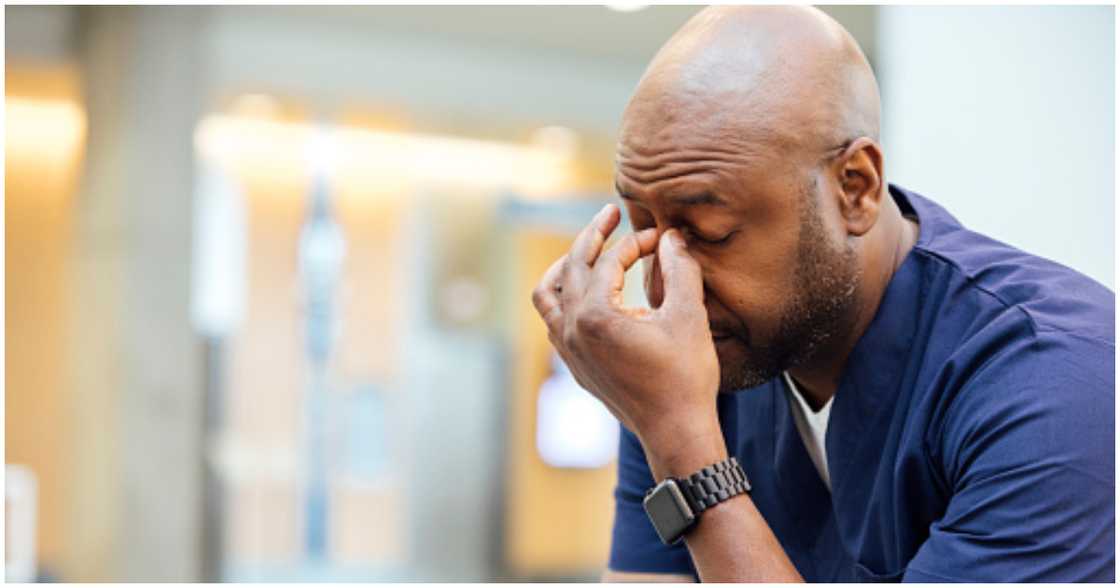 A stressed-out man A stressed-out man