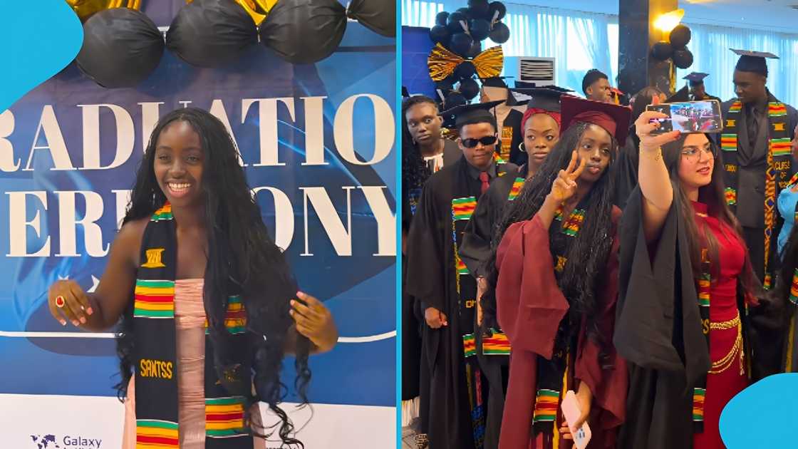Okyeame Kwame, Sante Antwiwaa Nsiah-Apau, Galaxy International School, O-Level graduation, Ghana celebrity family, Okyeame Kwame children