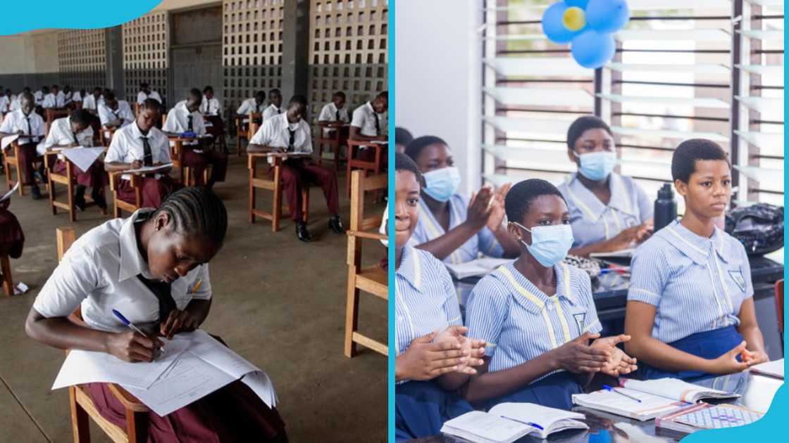 Juniour High School students taking an exam and in class. Juniour High School students taking an exam and in class.