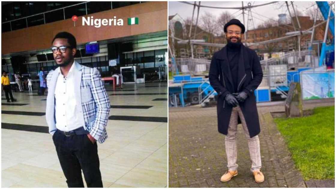 Young man who left Nigeria for UK years ago shares transformation photo, his new look surprises many Young man who left Nigeria for UK years ago shares transformation photo, his new look surprises many