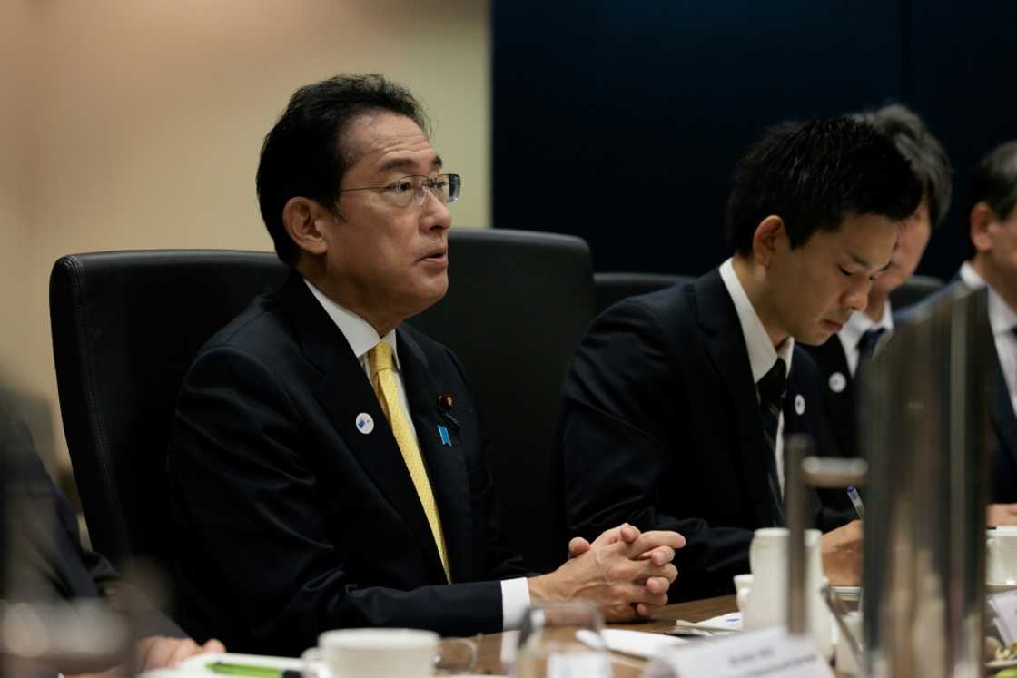 Japan's Prime Minister Fumio Kishida attends the Australia-Japan Leaders meeting with Australian Prime Minister Anthony Albanese