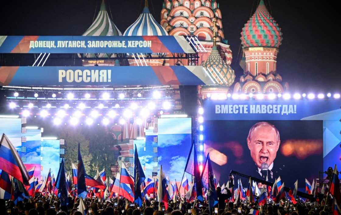 Russian President Vladimir Putin tells a Red Square concert celebrating the annexation of four Ukrainian regions 'Victory will be ours' Russian President Vladimir Putin tells a Red Square concert celebrating the annexation of four Ukrainian regions 'Victory will be ours'